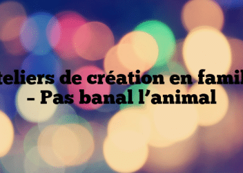 Ateliers de création en famille – Pas banal l’animal