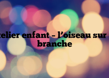 Atelier enfant – l’oiseau sur sa branche